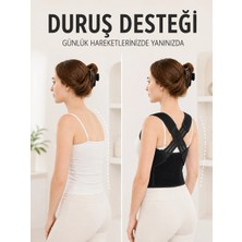 Beruflic Postür Dik Duruş Korsesi Sırt Destekli Ayarlanabilir Lastikli Bel Korsesi