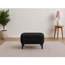Co Art Home Dekoratif Puf & Bench 40X40 cm Ayak Uzatma Koltuğu - Siyah