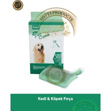 Yingte Sustali Tel Uç Medium Kedi ve Köpek Fırçası Yeşil