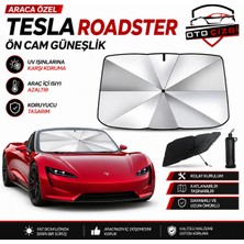 OtoÇizgi Tesla Roadster Şemsiye Tip Ön Cam Güneşliği Katlanabilir Uv Korumalı Araç Cam Güneşlik