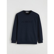 Lc Waikiki Yeni Sezon Bisiklet Yaka Baskılı Erkek Sweatshirt