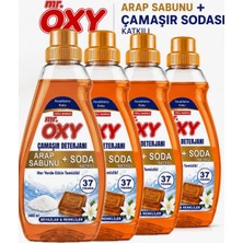 Mr.oxy Sıvı Çamaşır Deterjanı Arap Sabunu+Soda Katkılı Beyazlar&renkliler 4lü 1480ML