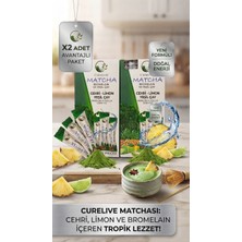 Curelive Matcha Çehri Limon Yeşil Çay Bromelain Içeren Ananas Aromalı Detox Burner Form Maça Çayı 20'li X2ADET Avantajlı Paket
