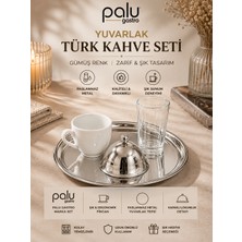 PALU GASTRO Gümüş Tepsili Kahve Sunum Seti
