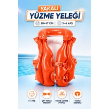 Empressco 3–6 Yaş Yakalı Çocuk Yüzme Yeleği 50×47 cm – Çift Tokalı Şişme Yüzme Destek Yeleği Havuz ve Deniz Kullanımına Uygun