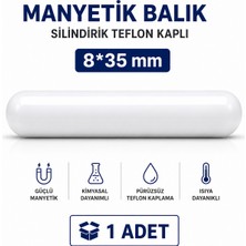 Labolist Manyetik Balık Silindirik Teflon Kaplı 8*35MM - 1 Adet
