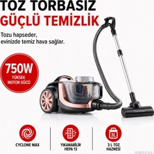 Arnica Yüksek Emiş Gücüne Sahip Cyclone Max Teknoloji Premium Elektrikli Süpürge, Şık Tasarım