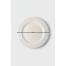 12'li Tuna Pasta Tabağı 21CM Krem Rinart