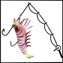 Fishack Uyguna-Yakala 7g 75MM - Uv Boyalı - Silikon Karides Yem - 1075-BR