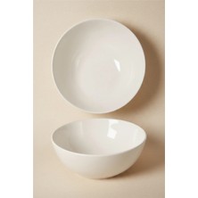 6'lı Truva Elips Salata Kasesi 22CM Krem Rinart