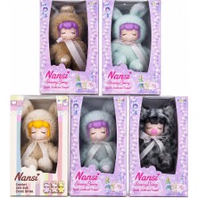 Ponikido Nansi Peluş Figür Bebek - Çocuklar Için Tavşan Kostümlü Emzikli 17 cm Uyku Arkadaşı Oyuncak Bebek