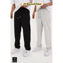 Pavotti Erkek Baggy Eşofman Altı Iki Iplik 2'li Ekonomik Paket