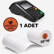 Saygılı Ofis Yazar Kasa Termal Pos Rulosu 56 mm x 16 mt Beyaz