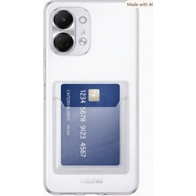 Nanospace Tecno Spark Go 3 Ile Uyumlu Kılıf Kartlıklı Şeffaf Silikon Kamera Korumalı Kılıf