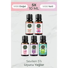Gardone Beşli Set Esansiyel Uçucu Yağ Buhurdanlık Yağı Hava Nemlendirici Aroma Difüzörü Kokusu Esans 5*10ML