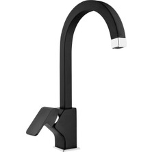 Krm Lpd Kare Lavabo Bataryası Dönerli Siyah 505