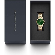 Mucize Daniel Wellington Kol Saati - Altın Renkli Metal Kordon ve Yeşil Kadranlı Lüks Kol Saati