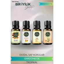 Gardone 4 Lü Set Esansiyel Uçucu Yağ Buhurdanlık Yağı Esans Mango Kavun Tutti Fruit Vanilya 4*10 ml