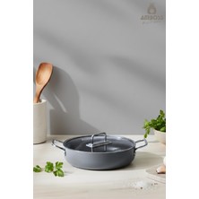 Amboss Sera Nova Doğal Seramik Basık Tencere 32 cm 4.9 Litre – Gri