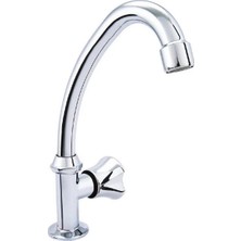Krm Topaç Tekli Lavabo Bataryası Dönerli Alttan