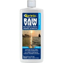 Star Brite Starbrite® - Rain View Marin Cam Yağmur Kaydırıcı (237 Ml): Yağmurlu ve Fırtınalı Havalarda Sınırsız Görüş Netliği, Su Damlalarına Yol Verin!
