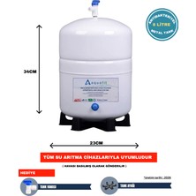 Su Arıtma Cihazı Tankı 8 Lt. (2,2 GALON) Paslanmaz Metal Tank - Tank Vanası Ve Ayak Hediyeli