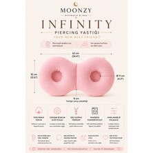 Moonzy Minimalist & Cozy Infinity Piercing Yastığı – Kulak Delikli Uyku Yastığı, Piercing Koruyucu Yan Yatış Yastığı, Çift Kulak Boşluklu