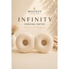 Moonzy Minimalist & Cozy Infinity Piercing Yastığı – Kulak Delikli Uyku Yastığı, Piercing Koruyucu Yan Yatış Yastığı, Çift Kulak Boşluklu