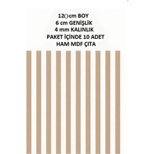 Rafhomestore Ham Mdf Iskandinav Çıta 4 mm Kalınlık x 120 cm Uzunluk x 6 cm Genişlik ( 10 Adet )