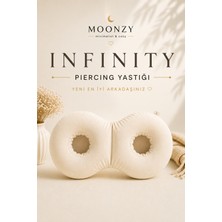 Moonzy Minimalist & Cozy Infinity Piercing Yastığı – Kulak Delikli Uyku Yastığı, Piercing Koruyucu Yan Yatış Yastığı, Çift Kulak Boşluklu