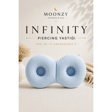Moonzy Minimalist & Cozy Infinity Piercing Yastığı – Kulak Delikli Uyku Yastığı, Piercing Koruyucu Yan Yatış Yastığı, Çift Kulak Boşluklu