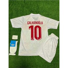 Gladsome Türkiye Milli Takımı Euro 2024 Hakan Çalhanoğlu Çocuk Forması 4'lü Set (Beyaz)