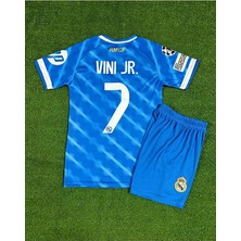 Gladsome Real Madrid 2025/26 Yeni Sezon Vini Jr Alternatif Çocuk Forması ( Blue)