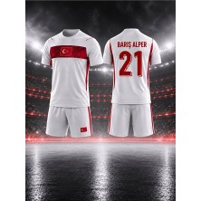 Gladsome Türkiye Fifa 2026 Dünya Kupası Barış Alper Çocuk Forması 2'li Set (White)