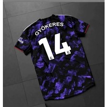 Gladsome Arsenal 2025-26 Yeni Sezon Viktor Gyökeres Özel Konsept Forması (Mor)