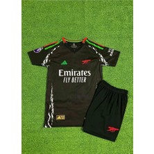 Gladsome Arsenal 2024/25 Yeni Sezon Eze Deplasman Çocuk Forması (Black)