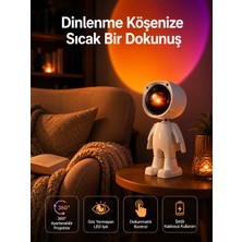 180 Derece Dönebilen Astronot Masa ve Gece Lambası Projektör