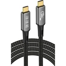 8k USB C 240W Hızlı Şarj 40GBPS Veri Aktarım Kablosu Ultra Hd 7680 * 4320 8K@60Hz Type-C Kablo