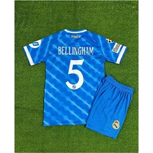 Gladsome Real Madrid 2025/26 Yeni Sezon Jude Bellingham Alternatif Çocuk Forması ( Blue)