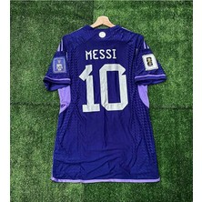 Gladsome Arjantin 2022 Dünya Kupası Lionel Messi Deplasman Forması