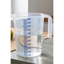 5000 ml Şeffaf Ölçü Kabı - 5 Litre Dereceli Maşrapa Büyük Boy Şeffaf Mutfak Ölçü Kabı