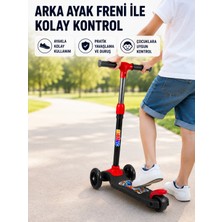 3 Tekerlekli Çocuk Scooterı Kaymaz Geniş Tabanlı Dengeli Sürüş Skuteri - Lisinya