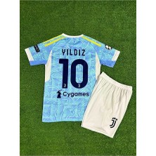 Gladsome Juventus 2025/26 Yeni Sezon Kenan Yıldız Deplasman Çocuk Forması (Mavi)