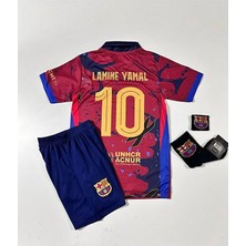 Gladsome Barcelona 2025/26 Yeni Lamine Yamal Özel Konsept Çocuk Forması 4'lü Set Armalı (10)
