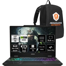 MSI Msı Cyborg 15 Intel Core 5 210H 64GB Ram 2tb SSD RTX5060/8GB 15.6" Fhd WIN11 Home Gaming Laptop & Per4 Çanta B2RWFKG207XTRP400