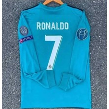 Gladsome Real Madrid Ronaldo Uzun Kol Turkuaz Futbol Forması