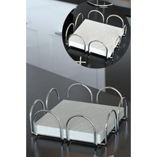 Edora Home Şık Dekoratif Peçetelik, Kaplamalı Paslanmaya Dayanıklı Kare Peçetelik 10 x 20 Bej Çelik TR