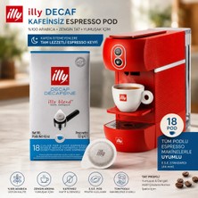illy E.S.E. Decaf Pod 18 Adet – Kafeinsiz Espresso, Çevreye Duyarlı Filtre Kağıdı