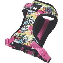 M-Pets Urban Style Graffıtı Easy Fit Köpek Göğüs Tasması (L)