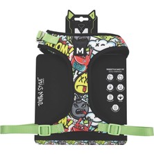 M-Pets Urban Style Multicolor Easy Fit Köpek Göğüs Tasması (L)